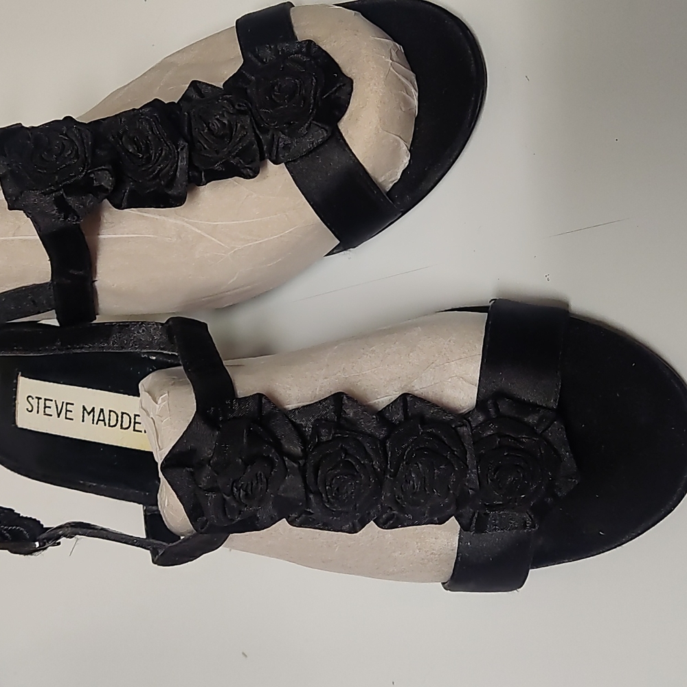 Steve Madden Satin Roses Heels